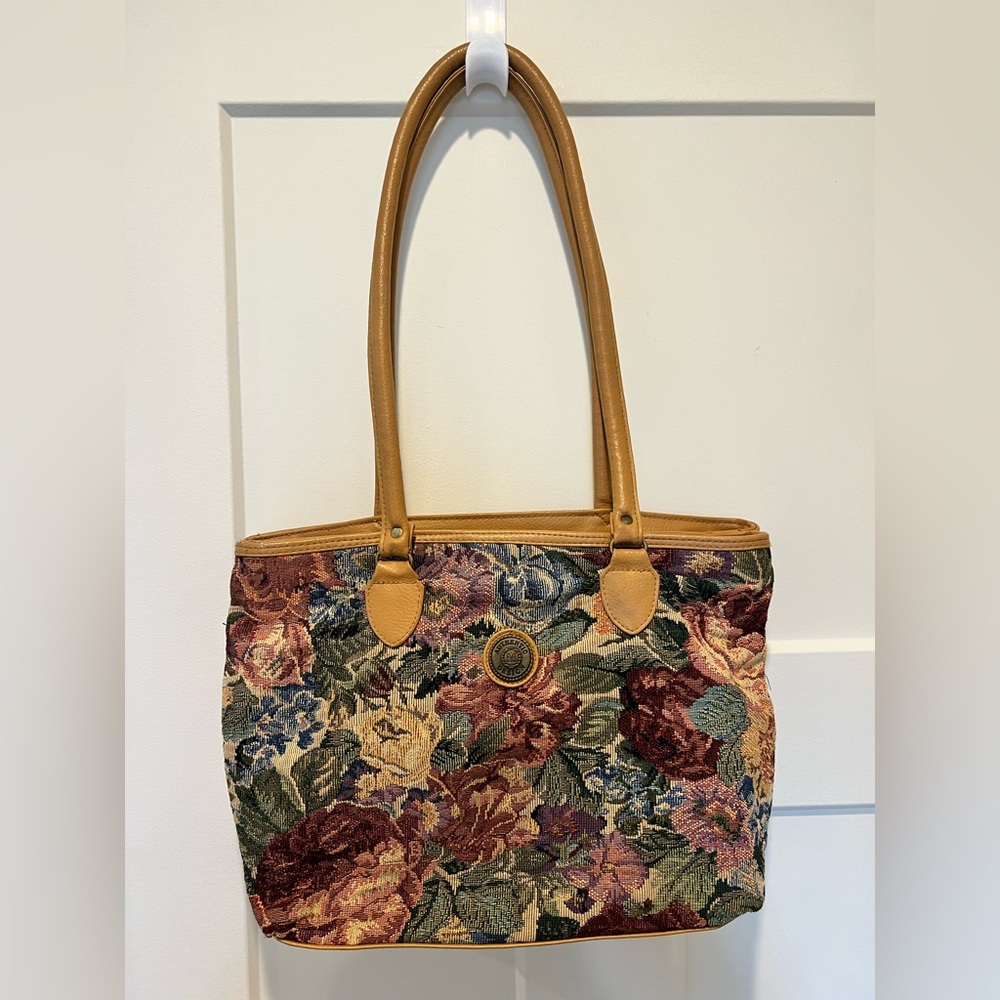 Floral Tapestry Tote Bag